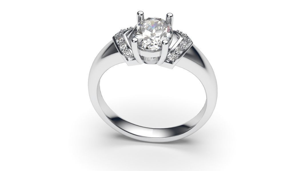 solitaire with ring sizes  8 part S81 3D print model_3