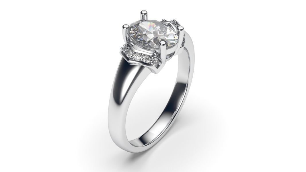 solitaire with ring sizes  8 part S81 3D print model_5