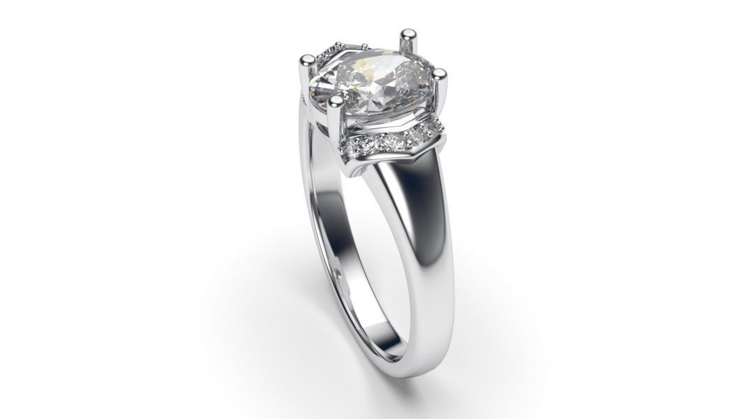 solitaire with ring sizes  8 part S81 3D print model_9