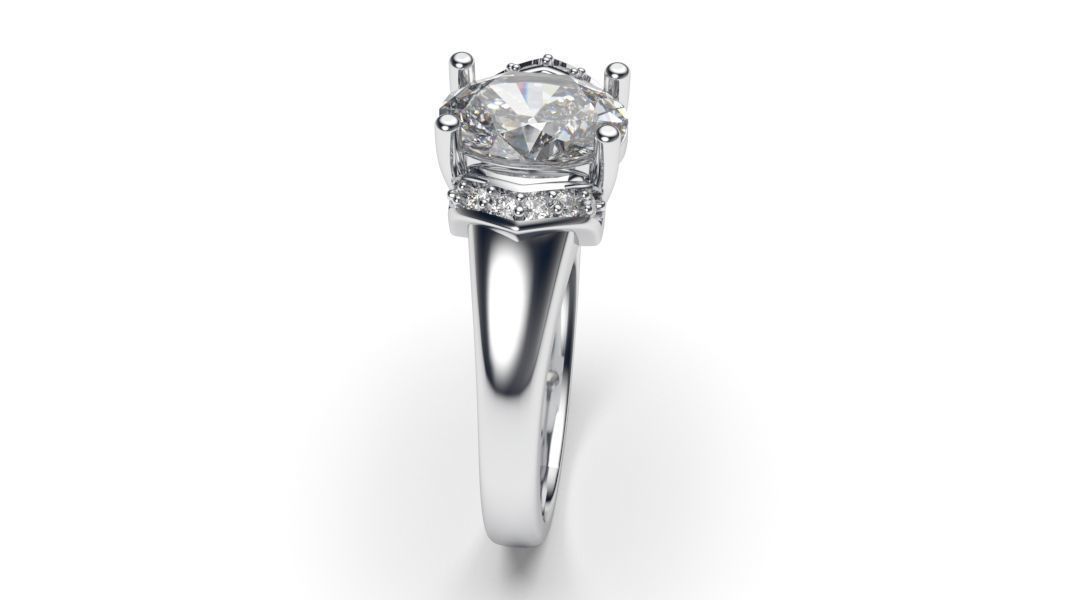 solitaire with ring sizes  8 part S81 3D print model_4