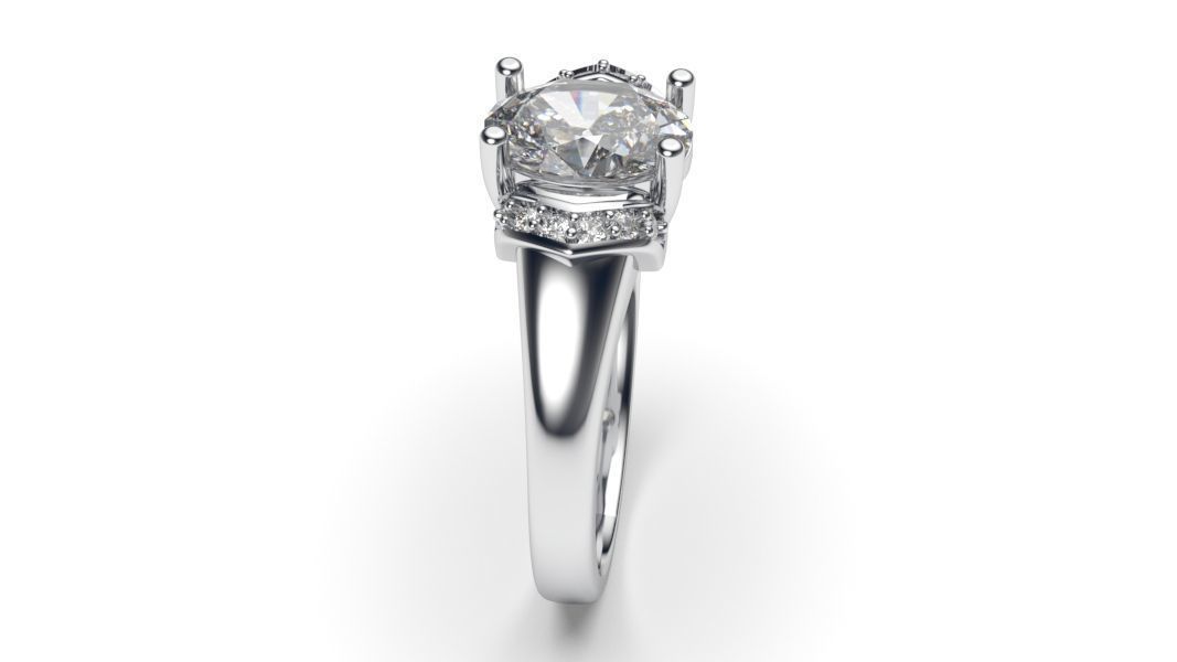 solitaire with ring sizes  8 part S81 3D print model_10
