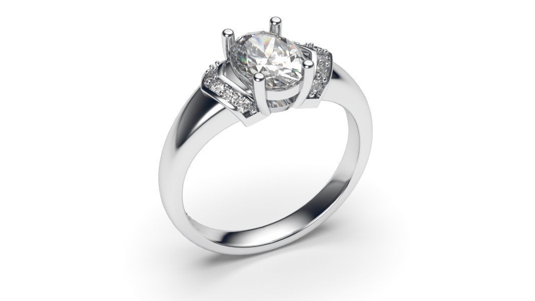 solitaire with ring sizes  8 part S81 3D print model_6