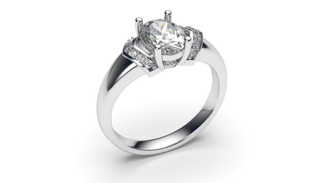 solitaire with ring sizes  8 part S81 3D print model_2