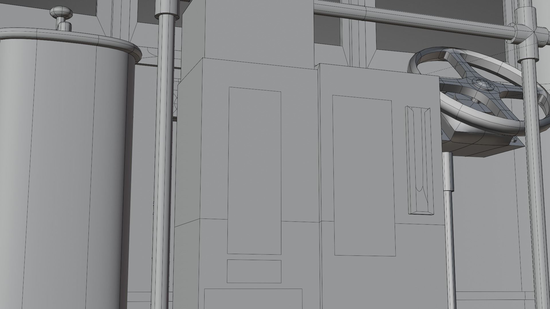 Japanese retro train 3D model_14