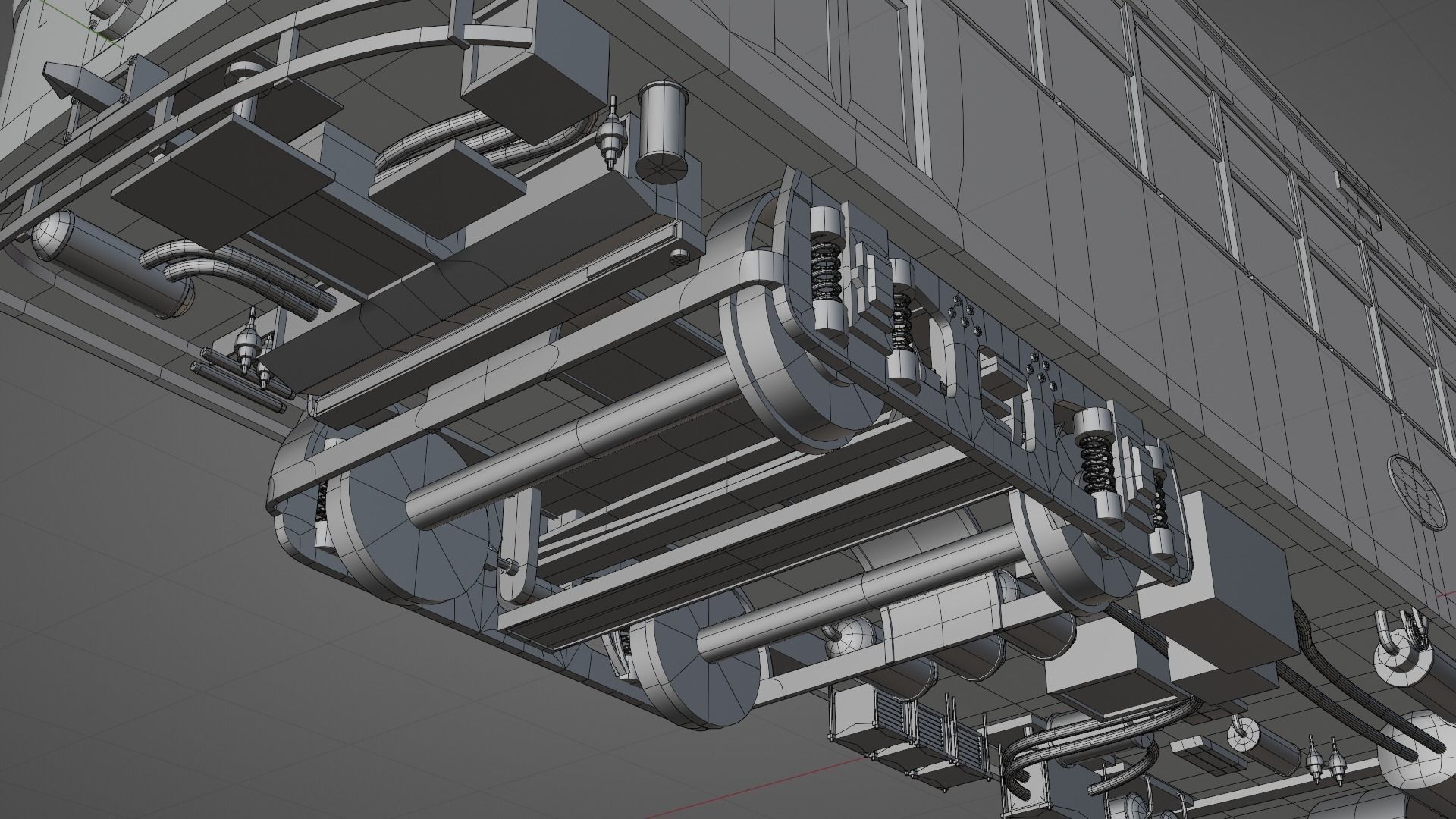 Japanese retro train 3D model_11
