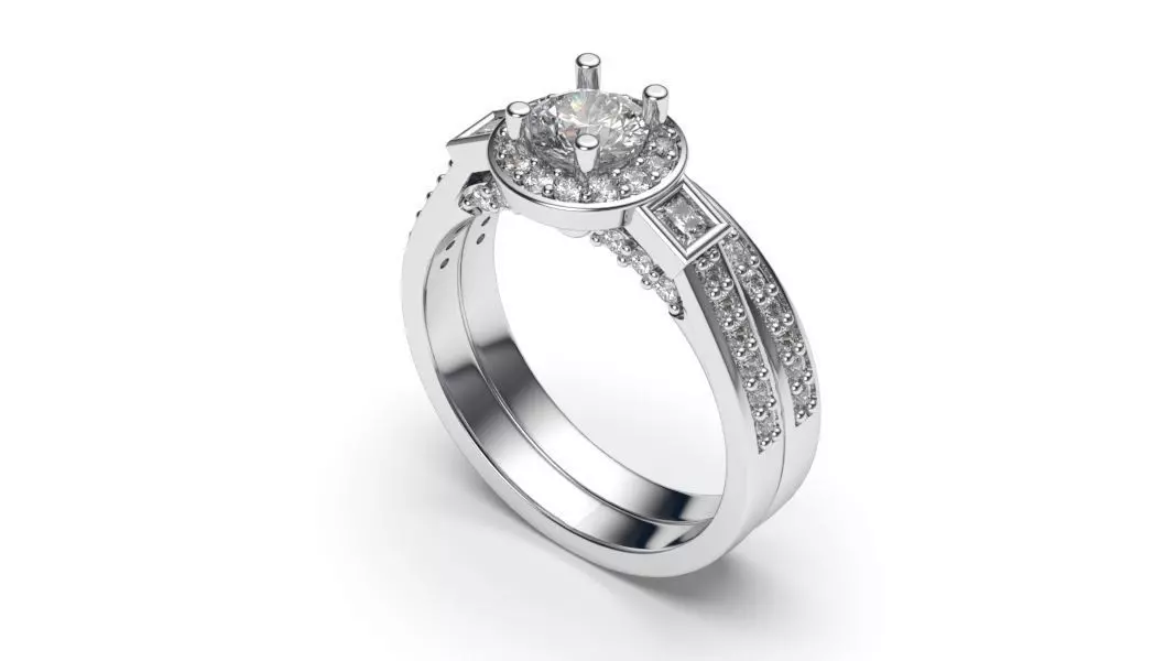 solitaire with ring sizes 8 part S82 3D print model