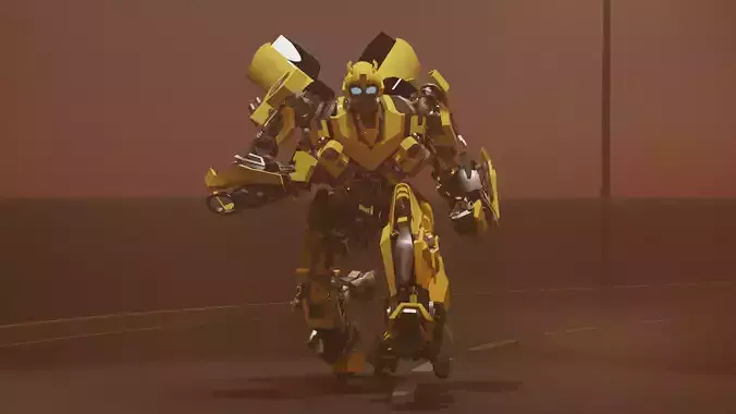Low Poly BumbleBee from transformers last knight Low-poly 3D model