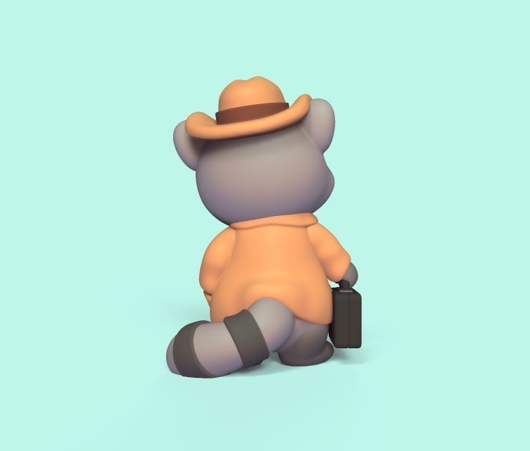 Raccoon Coat 3D print model_3