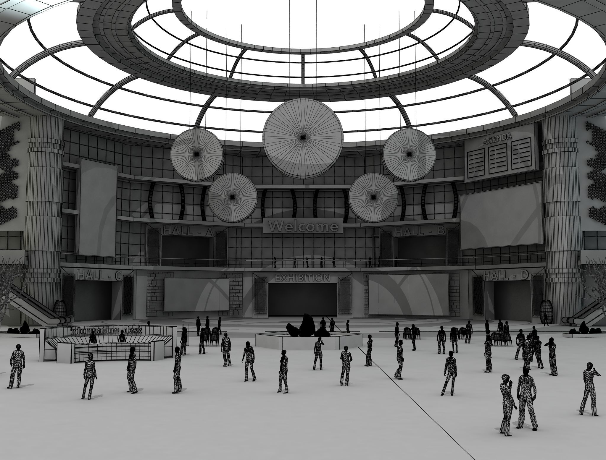 Virtual Congress Lobby Stage 001 3D model_5