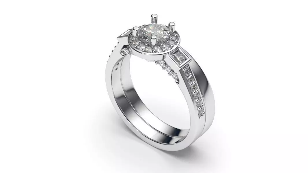 solitaire with ring sizes 8 part S83 3D print model