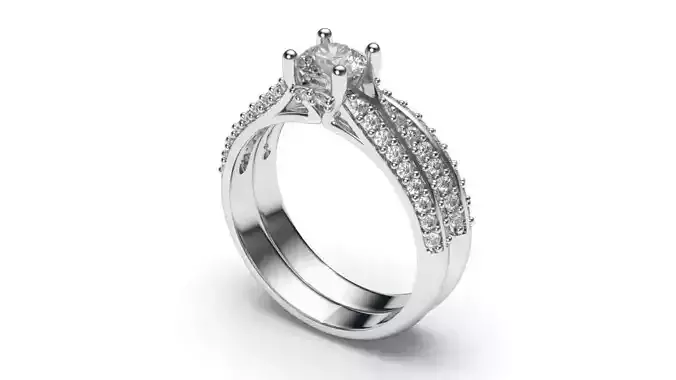 solitaire with ring sizes  8 part S84