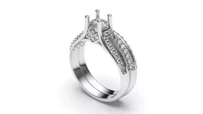 solitaire with ring sizes  8 part S85