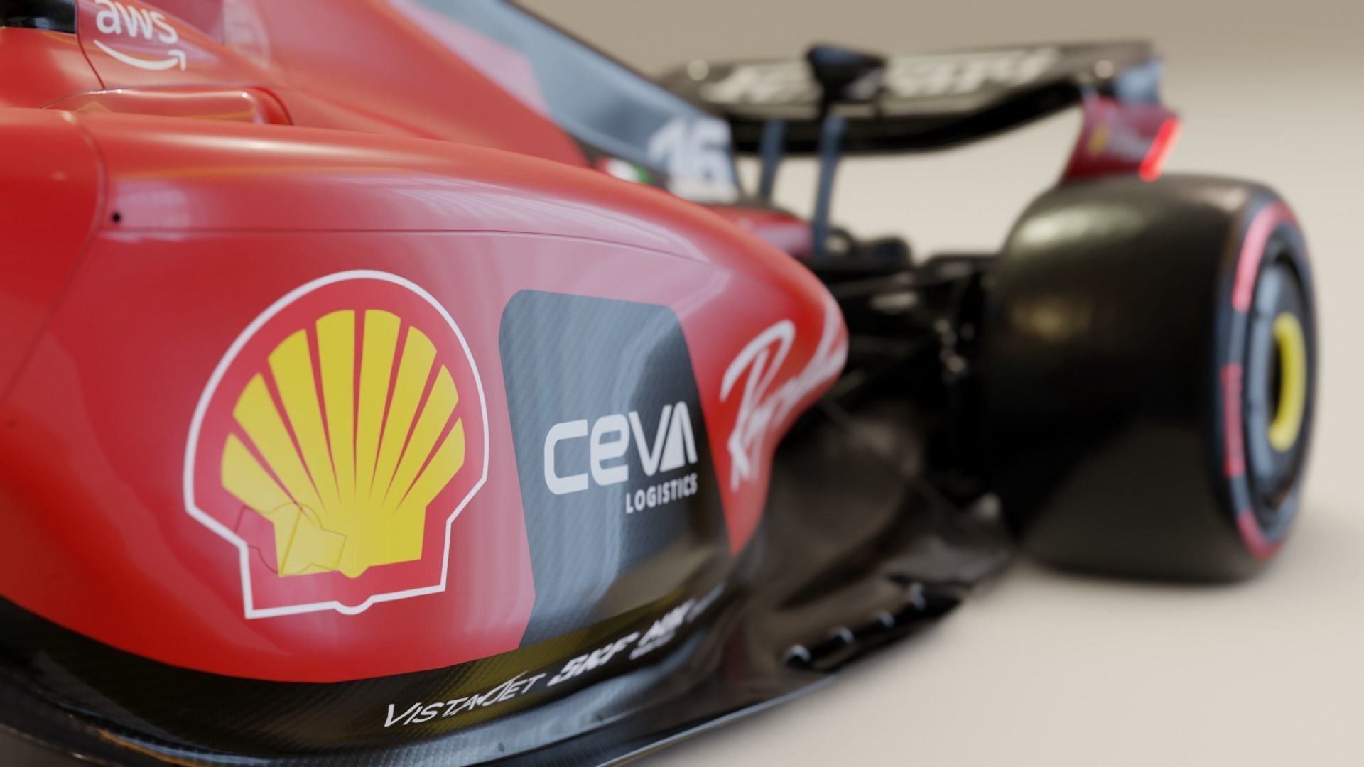 Ferrari SF-23 2023 Charles Leclerc Rigged 3D model 3D model_4