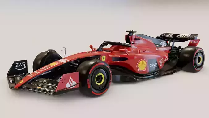 Ferrari SF-23 2023 Charles Leclerc Rigged 3D model