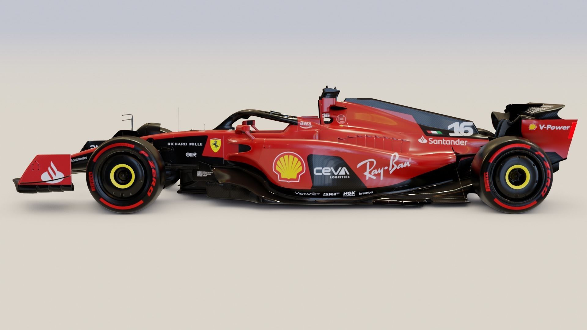 Ferrari SF-23 2023 Charles Leclerc Rigged 3D model 3D model_3
