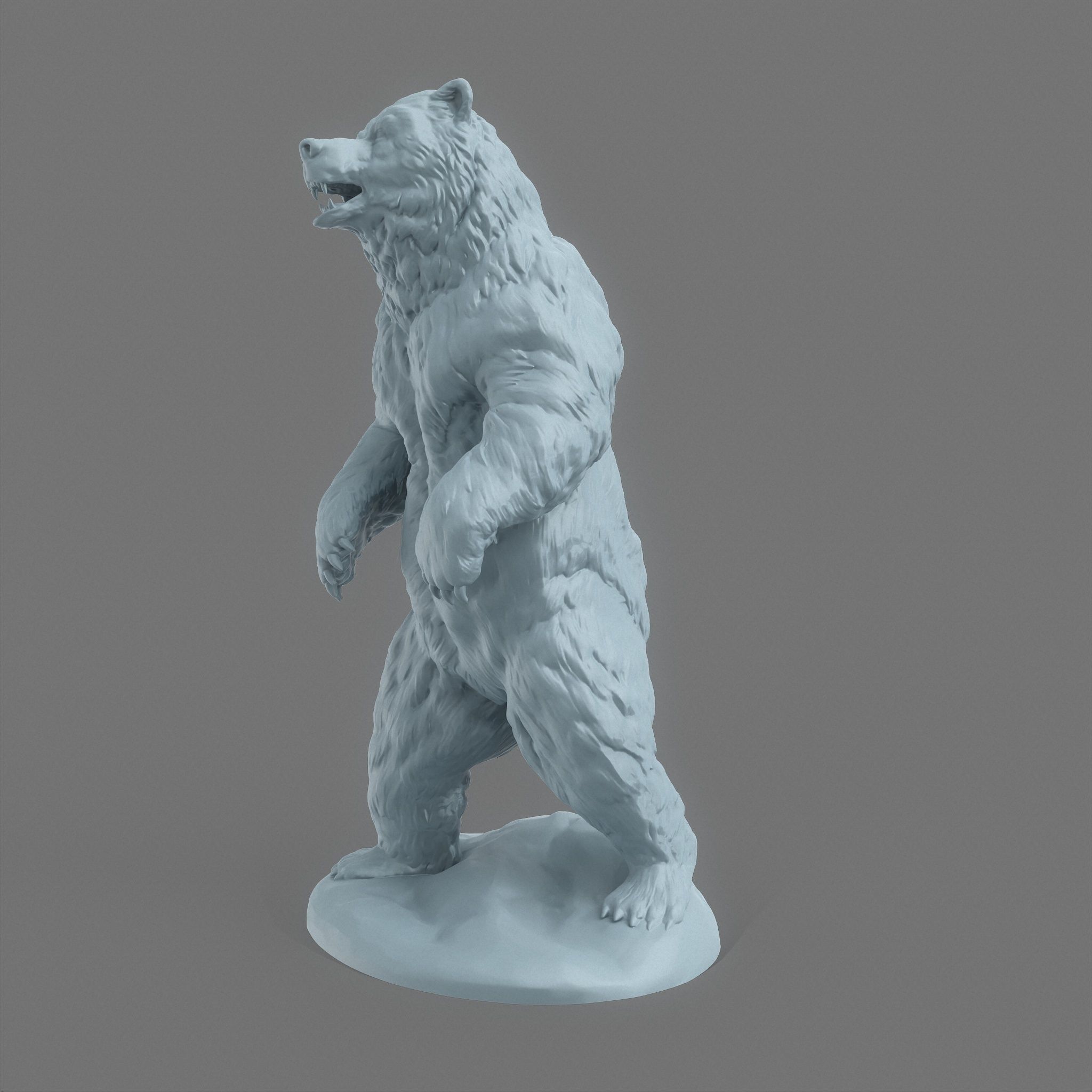 Bear Statue Print Ready 3D model_17