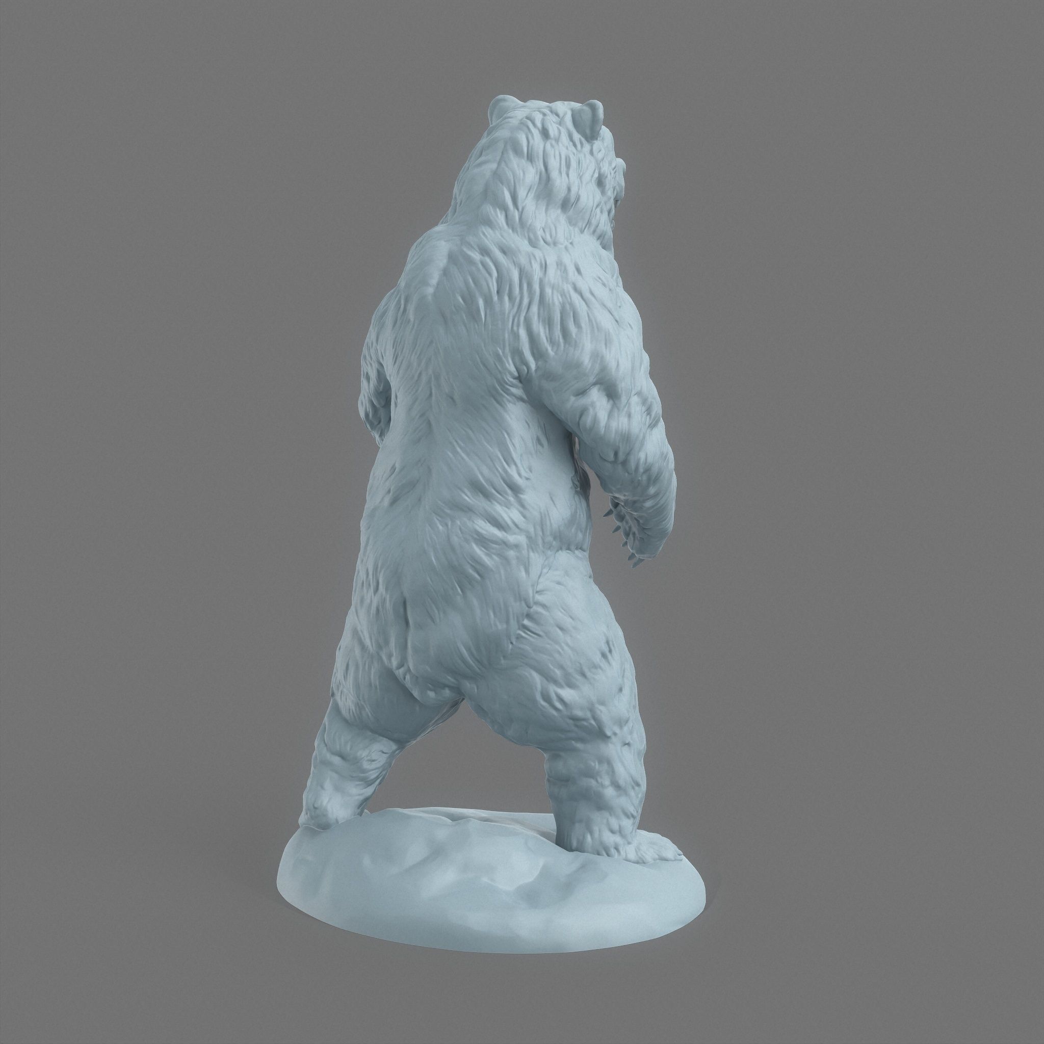 Bear Statue Print Ready 3D model_7