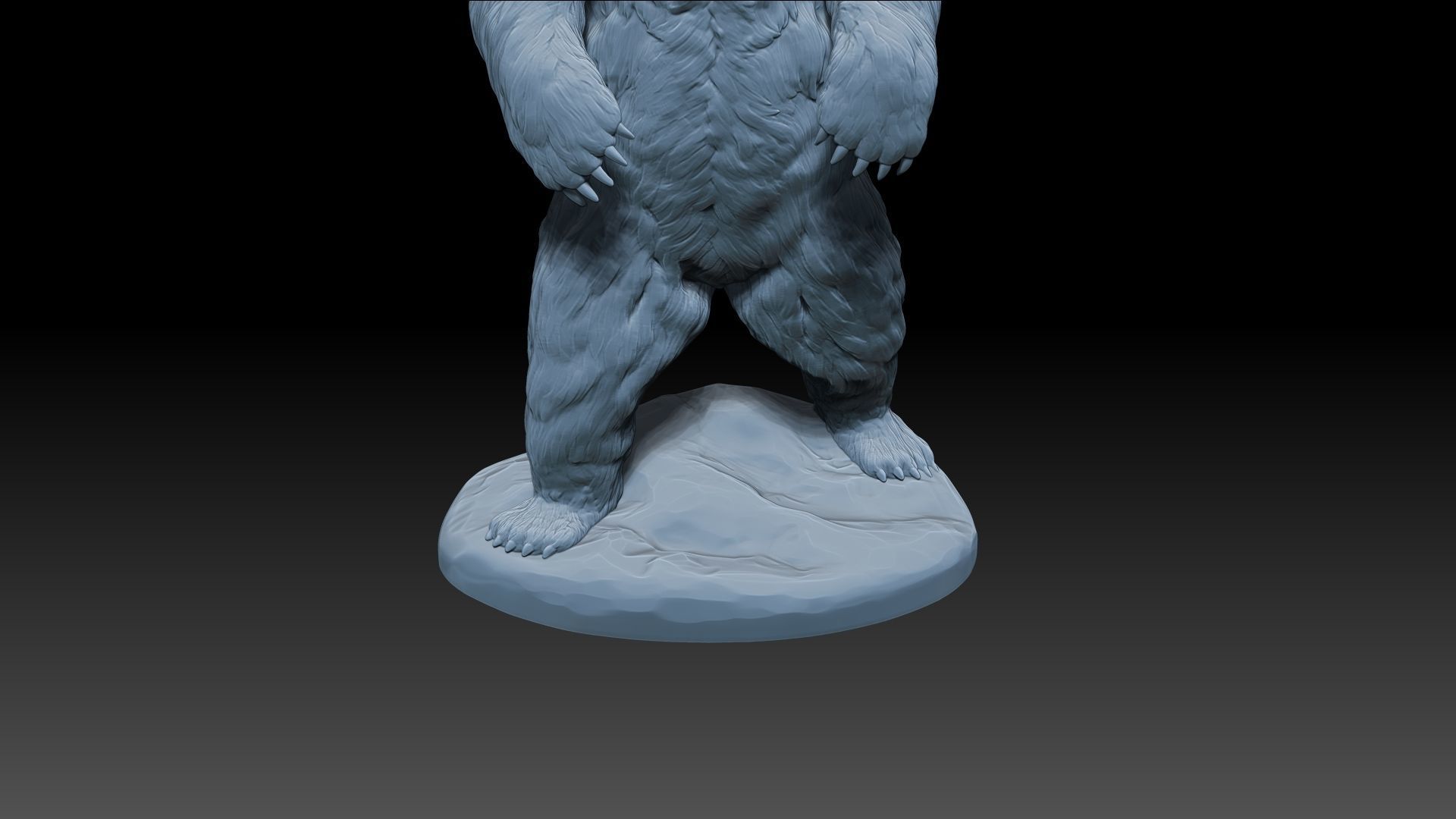 Bear Statue Print Ready 3D model_13