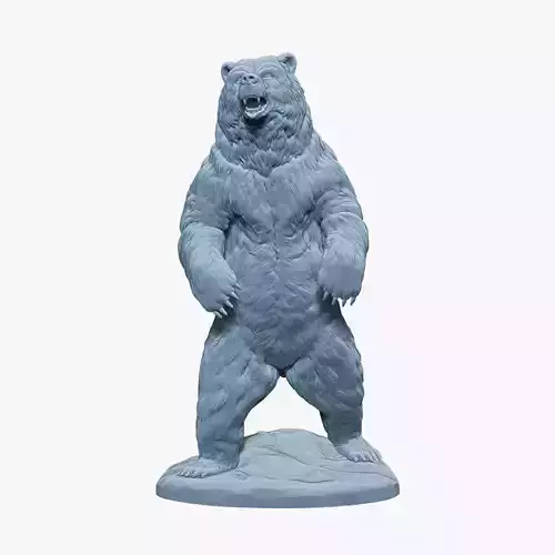 Bear Statue Print Ready