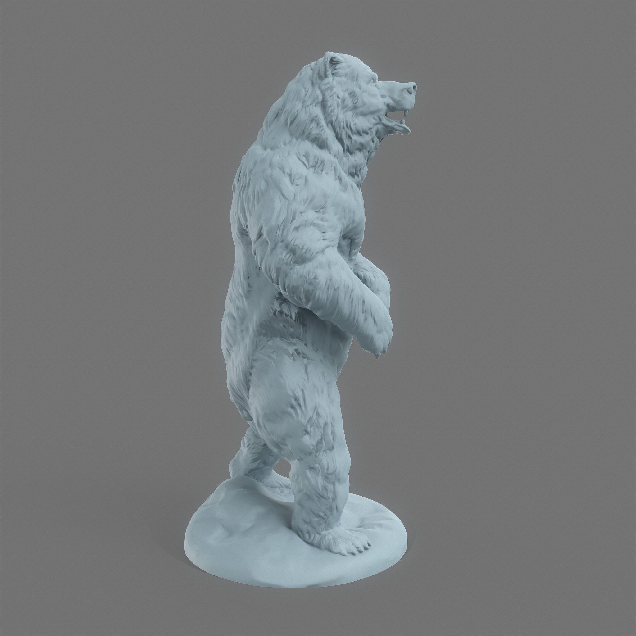 Bear Statue Print Ready 3D model_15