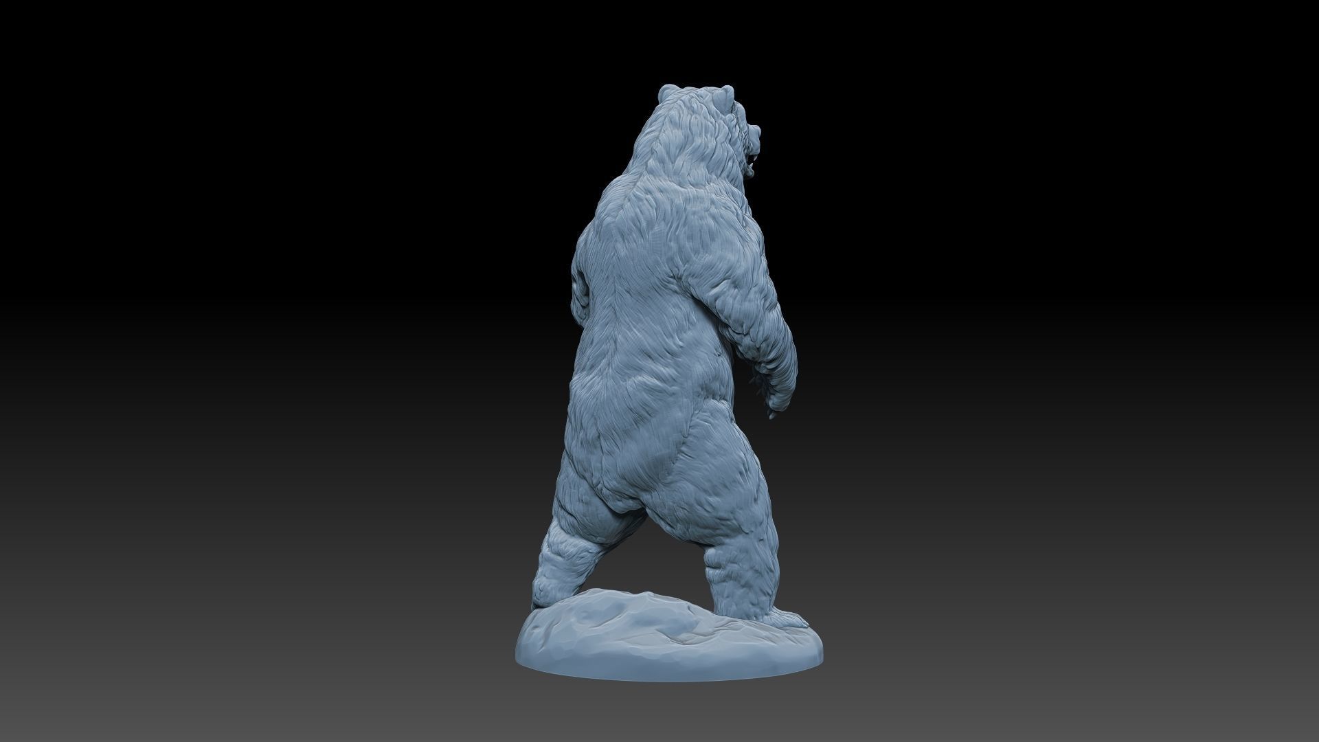 Bear Statue Print Ready 3D model_2