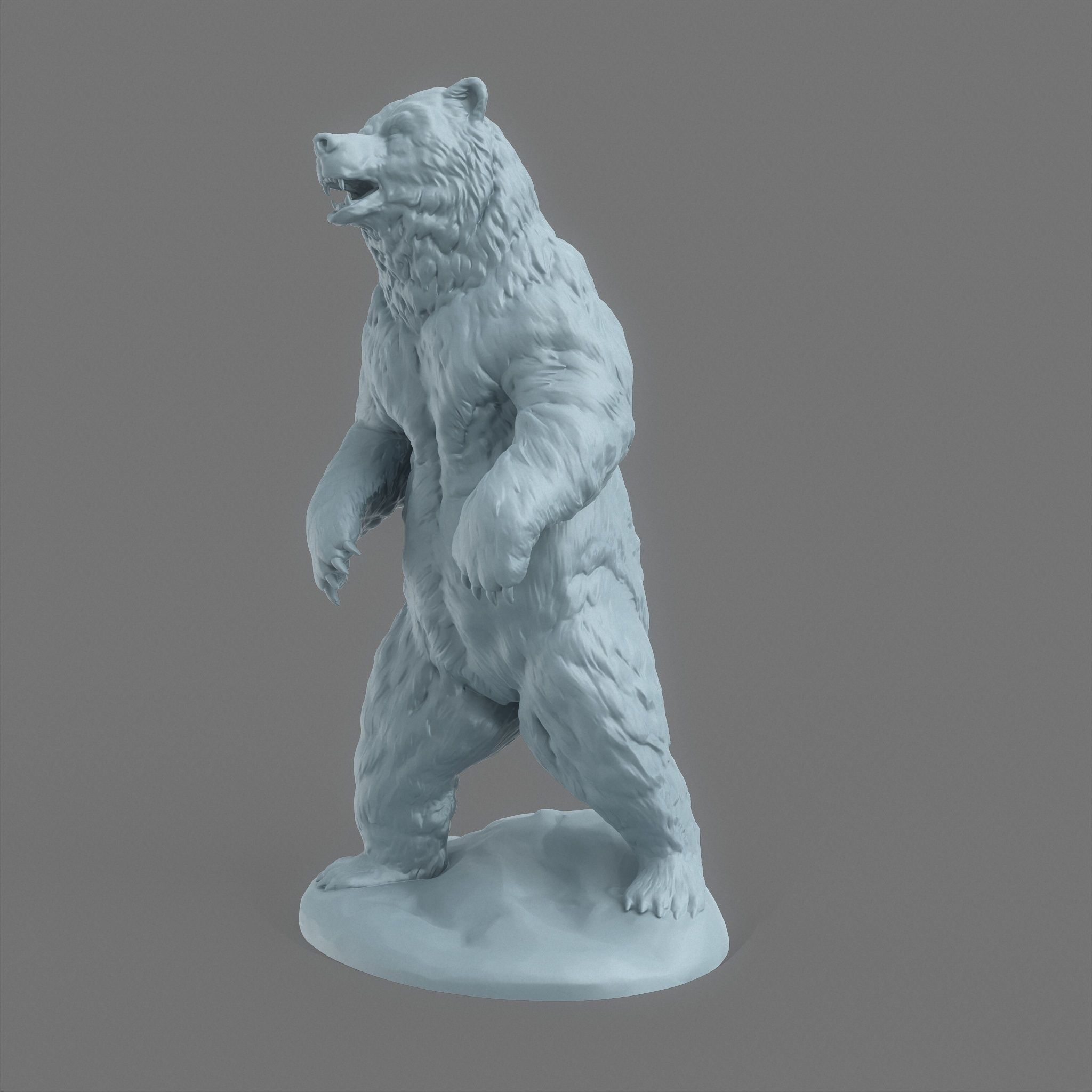 Bear Statue Print Ready 3D model_8
