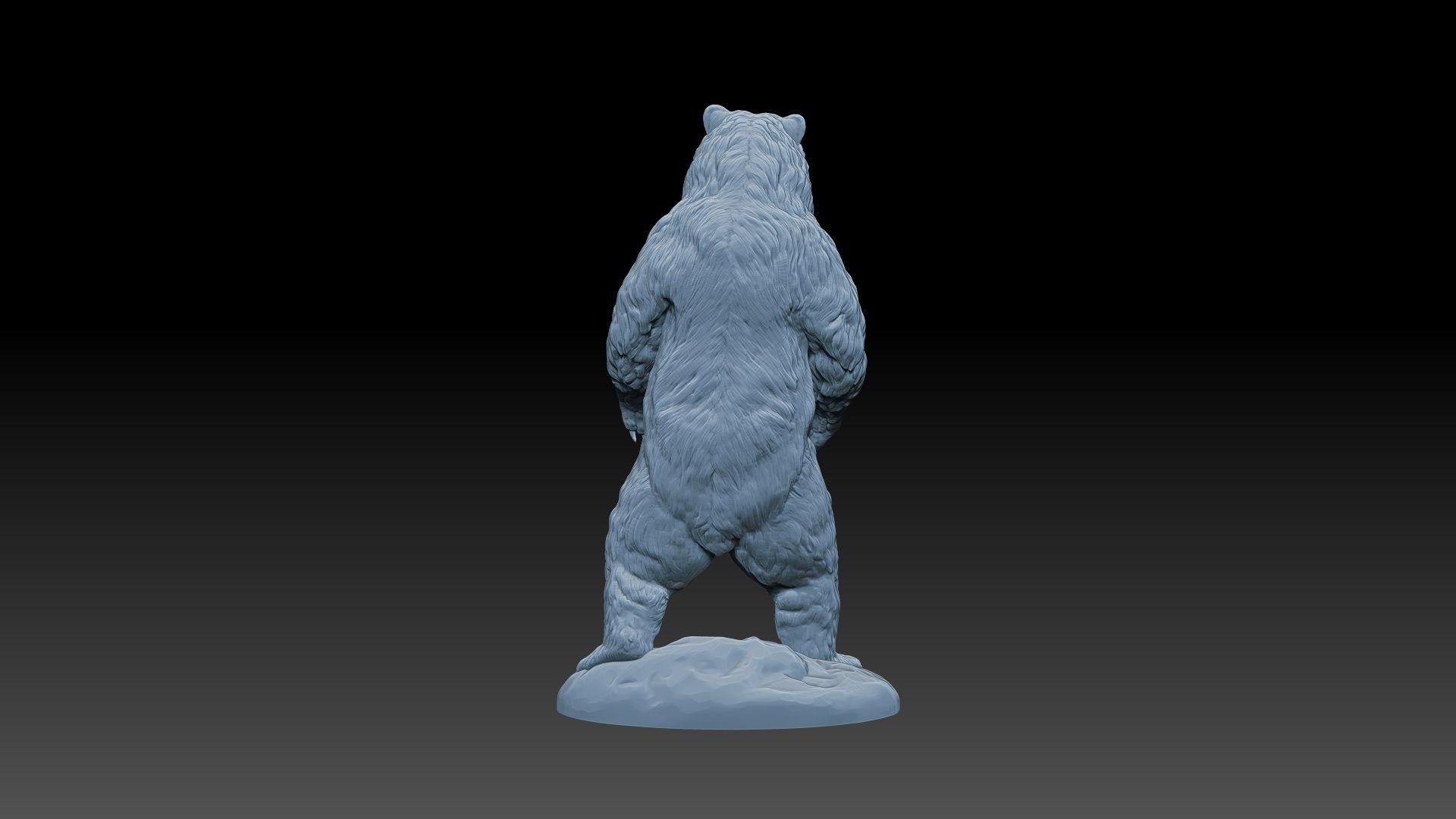 Bear Statue Print Ready 3D model_14