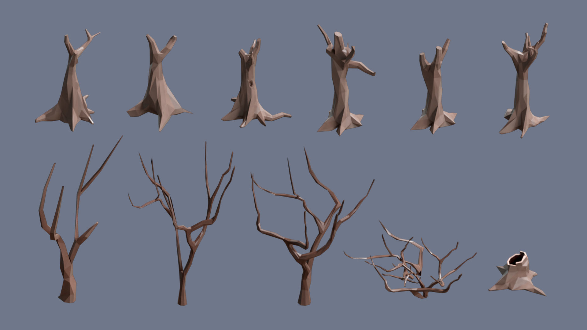 Village 2 Low-poly 3D model_39