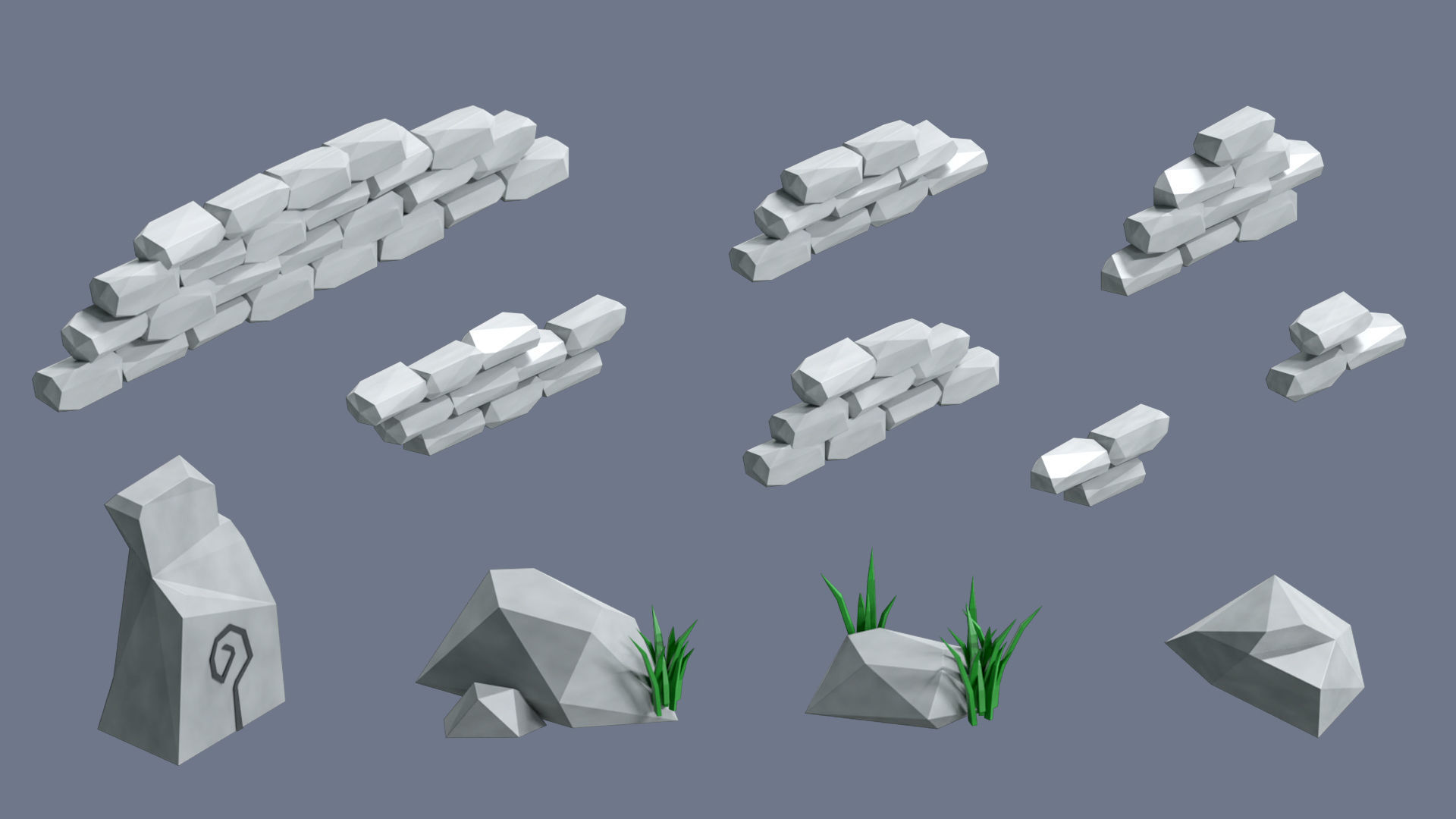 Village 2 Low-poly 3D model_44