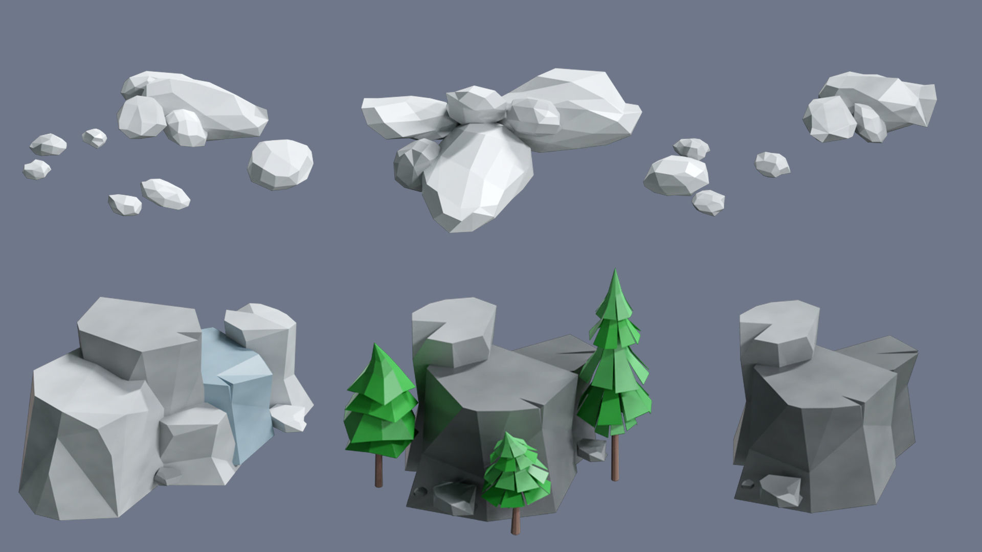 Village 2 Low-poly 3D model_35