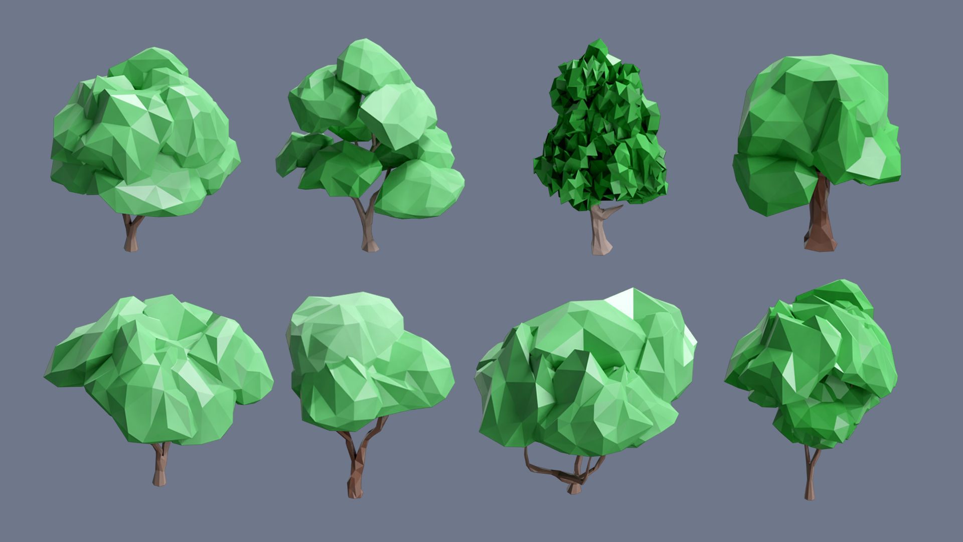 Village 2 Low-poly 3D model_41