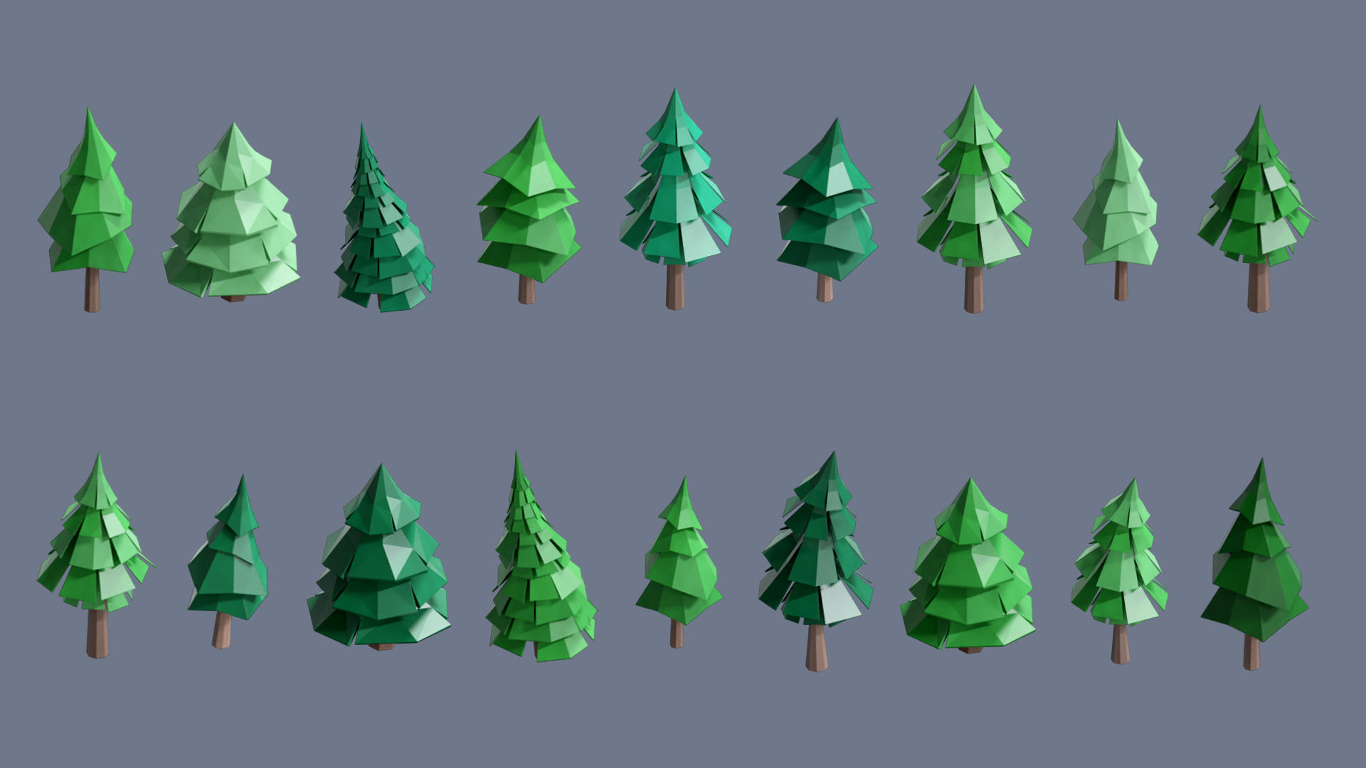 Village 2 Low-poly 3D model_38