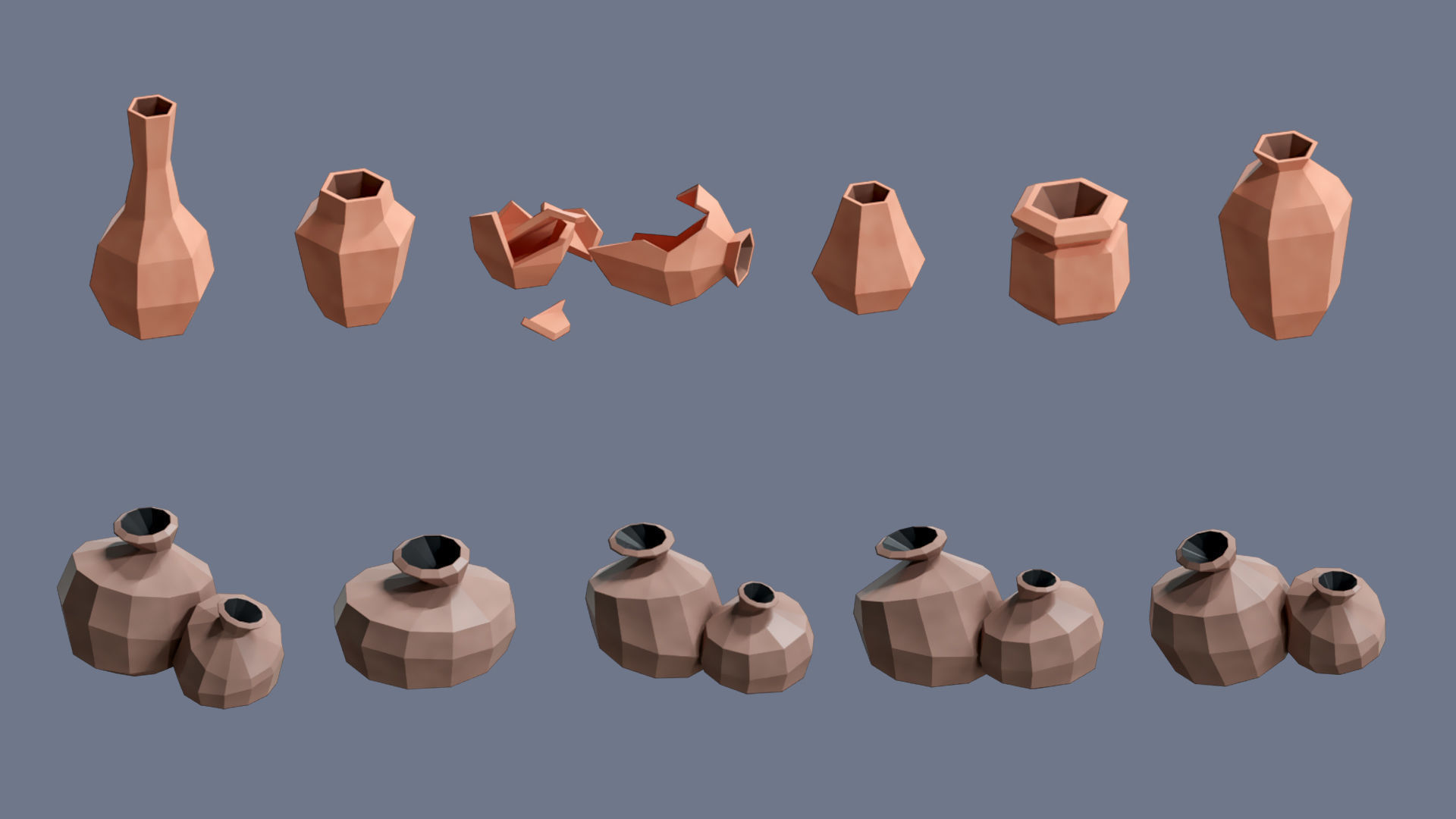 Village 2 Low-poly 3D model_47
