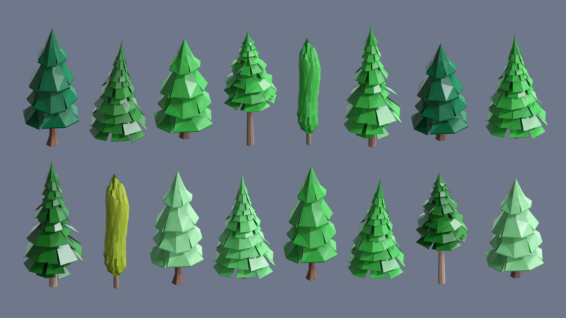 Village 2 Low-poly 3D model_37