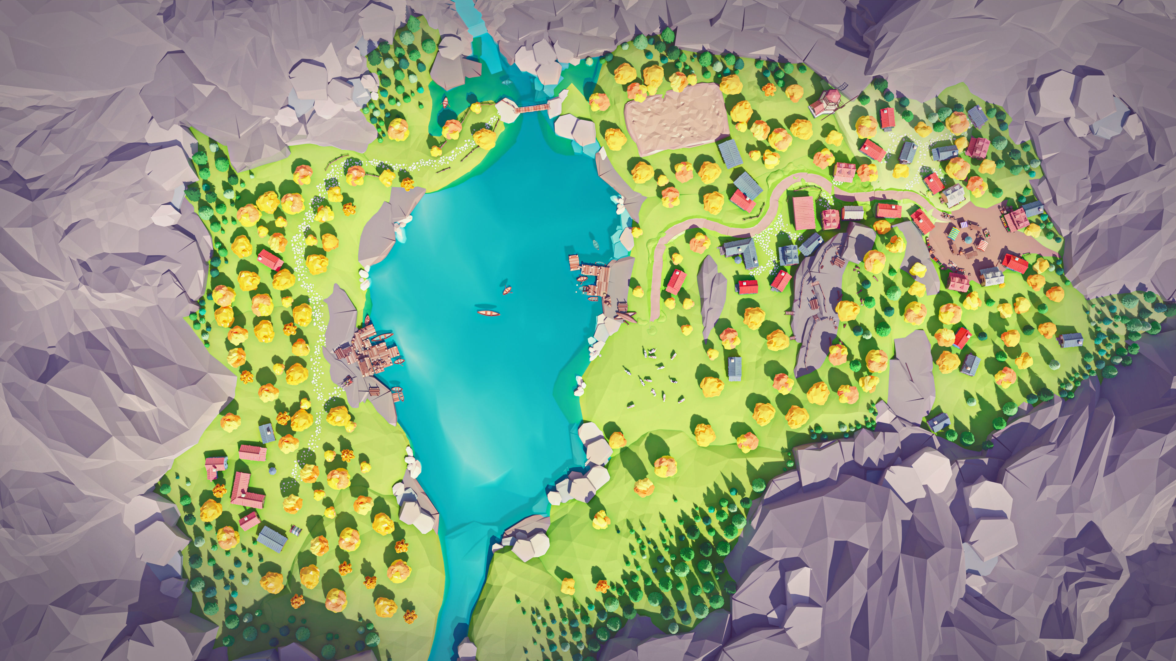 Village 2 Low-poly 3D model_21