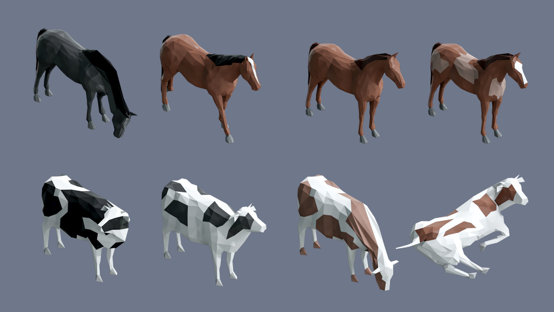 Village 2 Low-poly 3D model_29