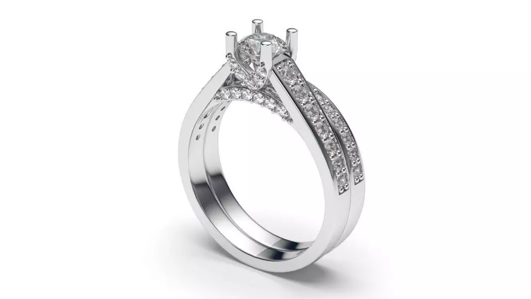 solitaire with ring sizes 8 part S86 3D print model