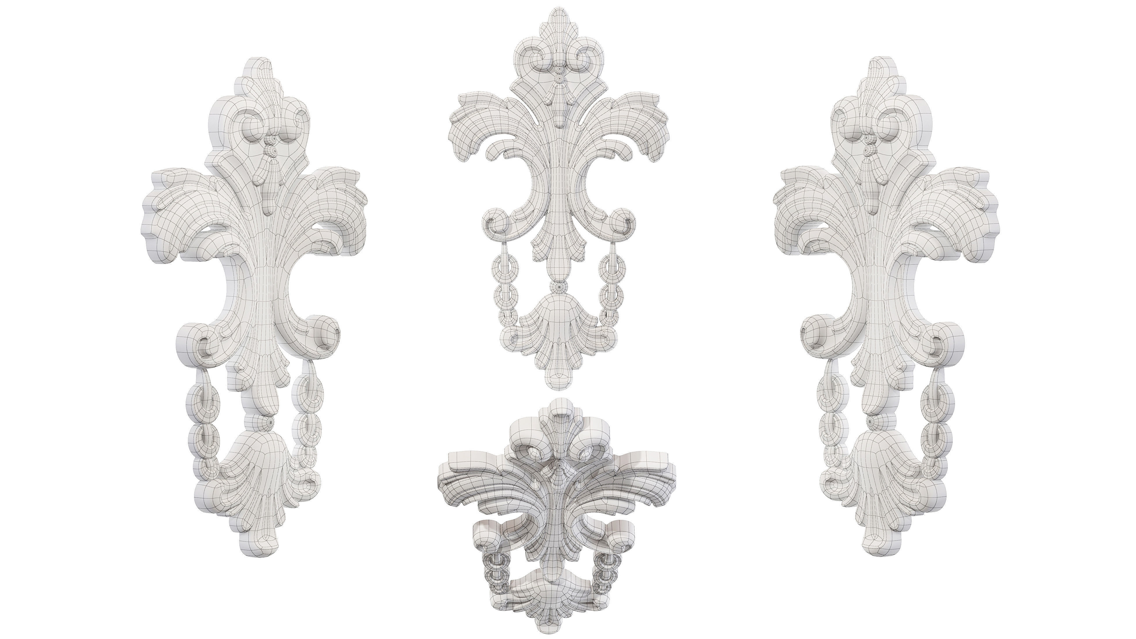 Classic carved 191 3D model_5