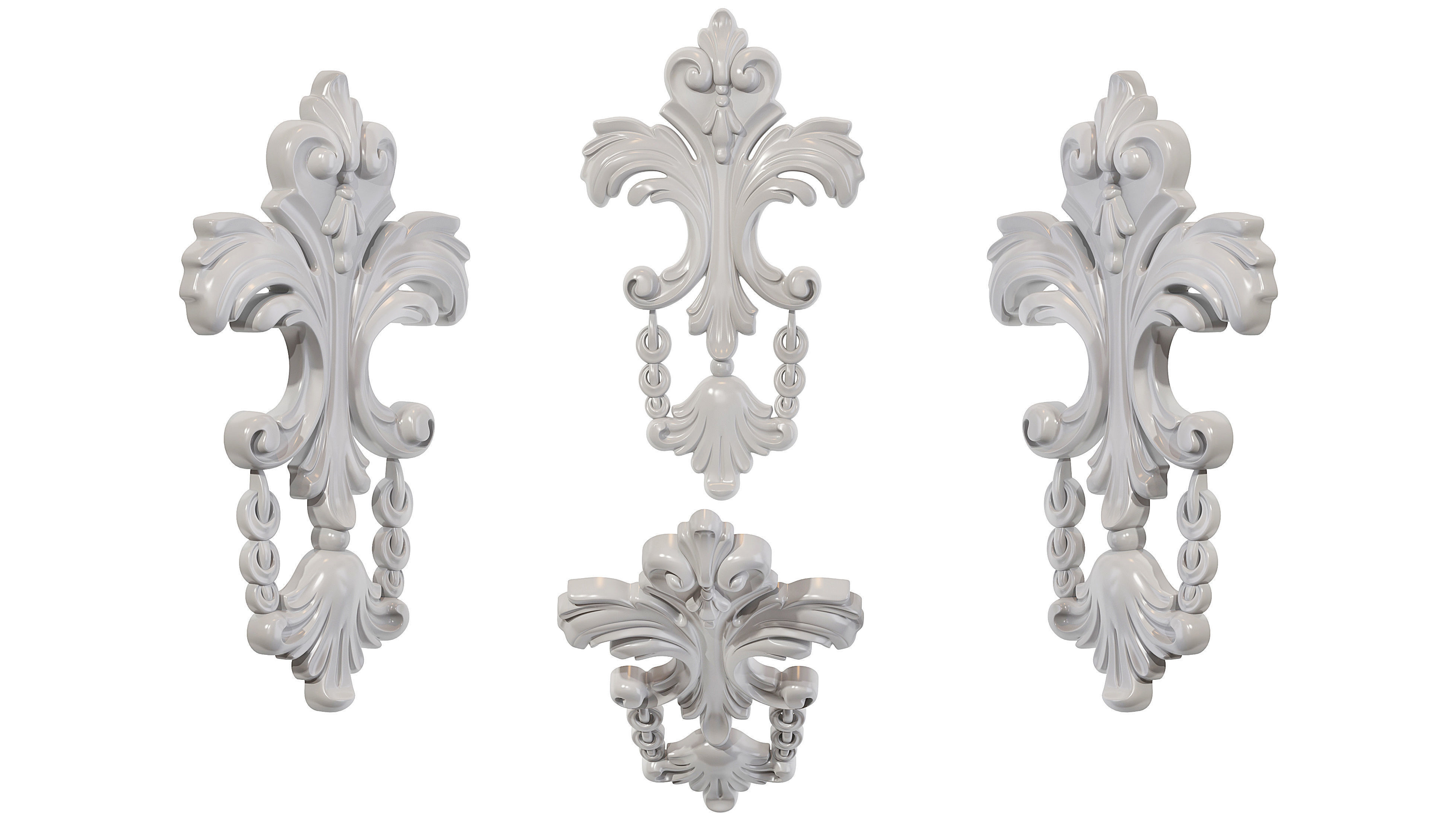 Classic carved 191 3D model_4