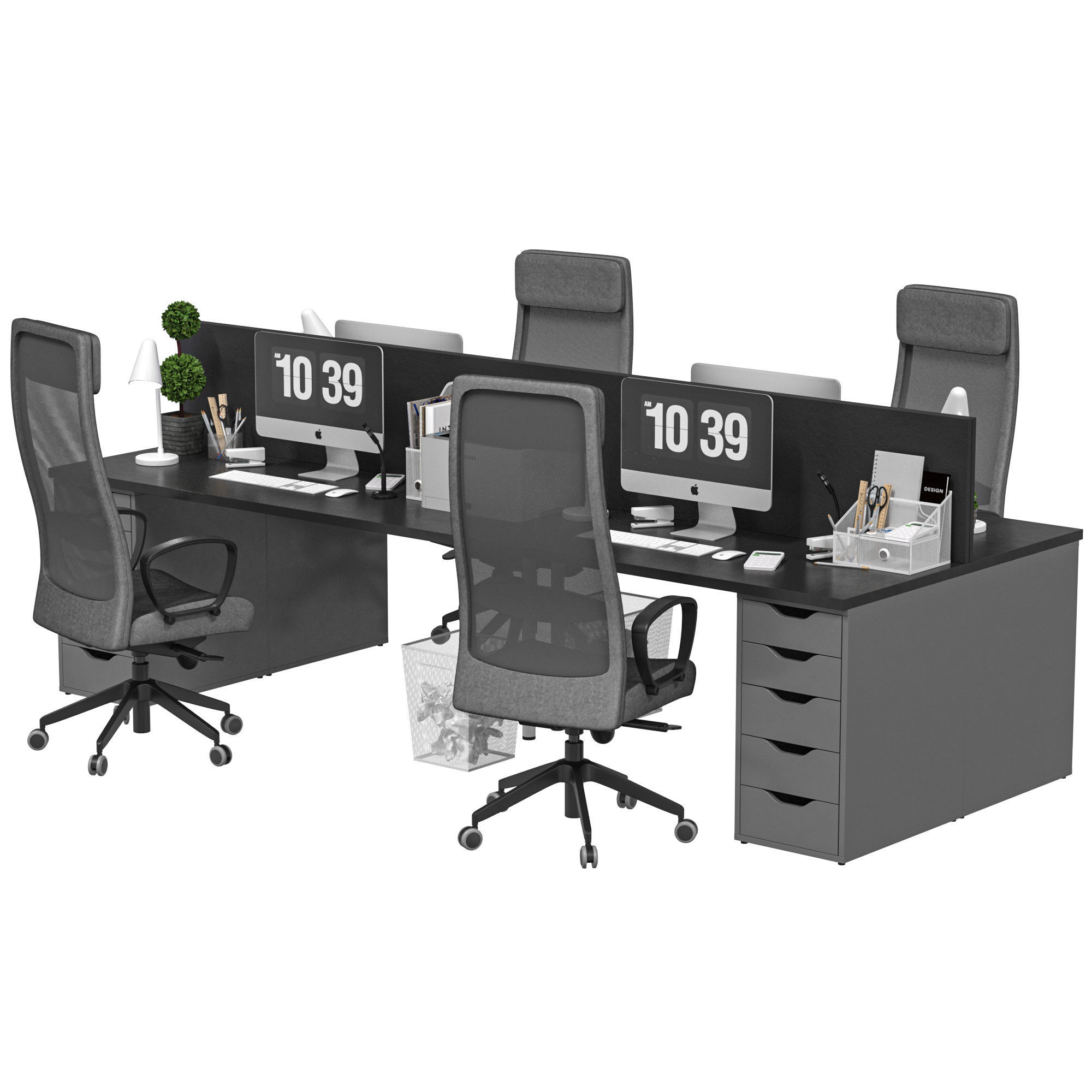IKEA Office workplace Office workplace 10 3D model CGTrader