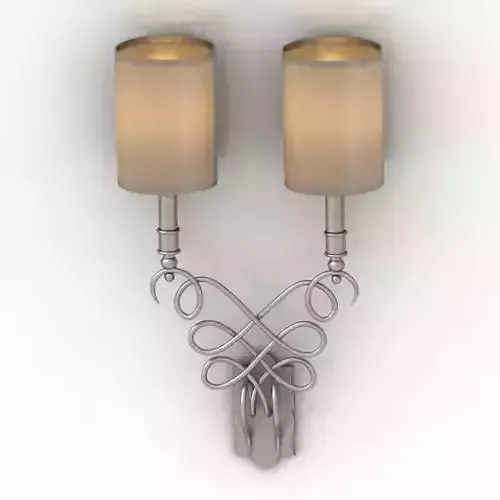 Sconce wall with two lamps