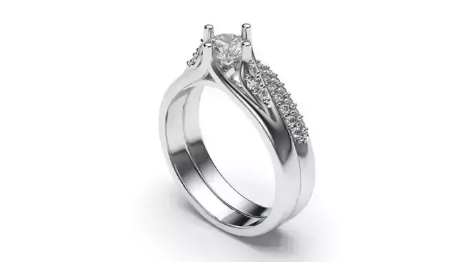 solitaire with ring sizes  8 part S87