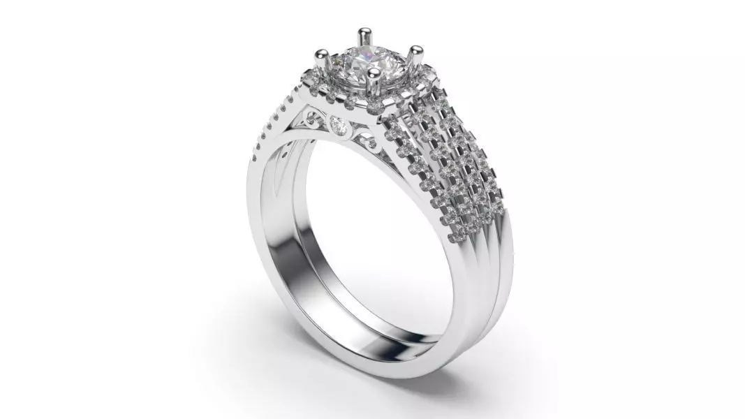 solitaire with ring sizes 8 part S89 3D print model