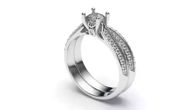 solitaire with ring sizes  9 part S90
