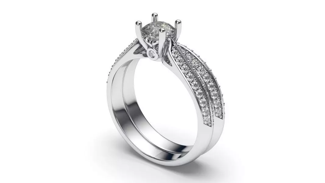 solitaire with ring sizes 9 part S90 3D print model
