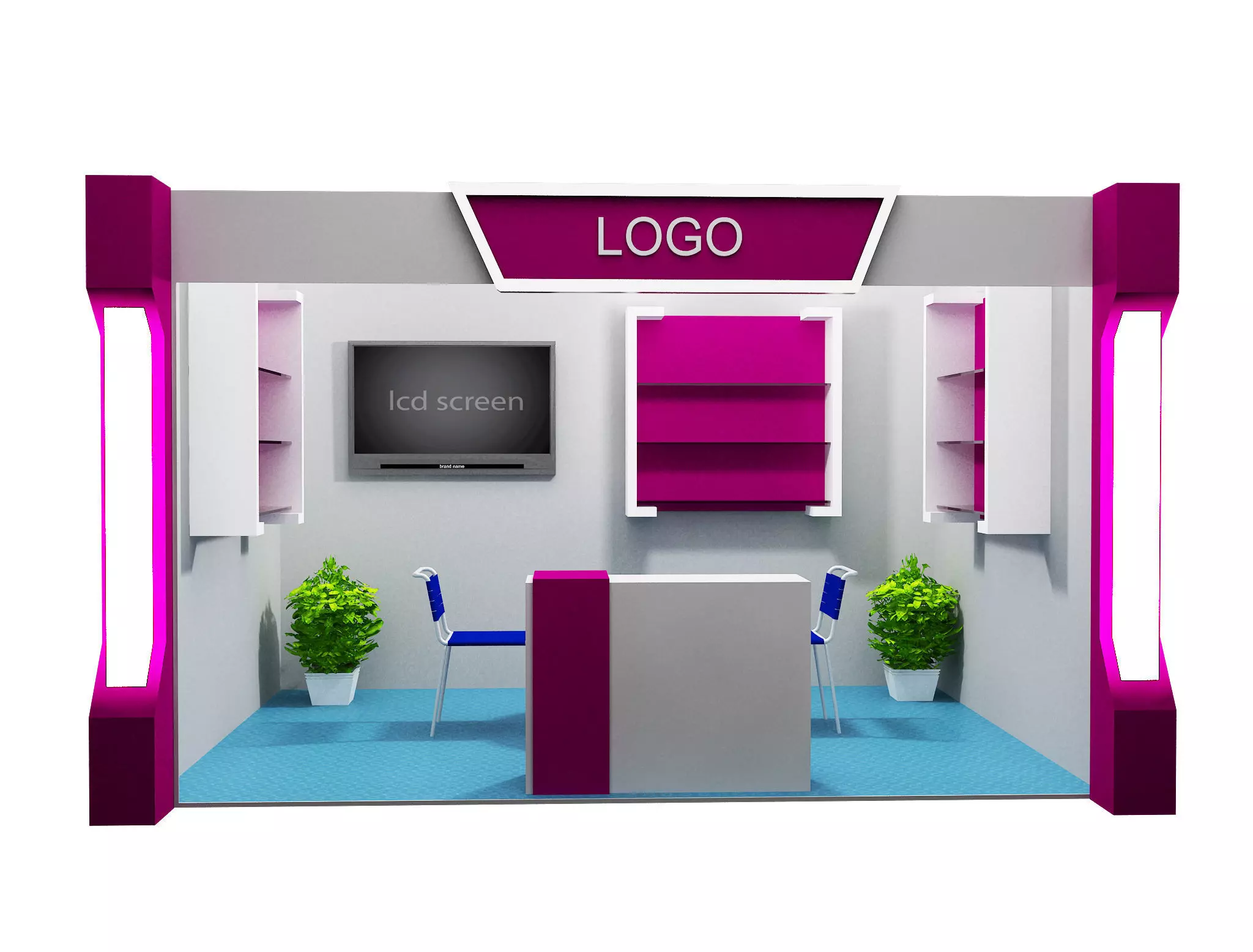Booth Exhibition Stand a11 3D model_0