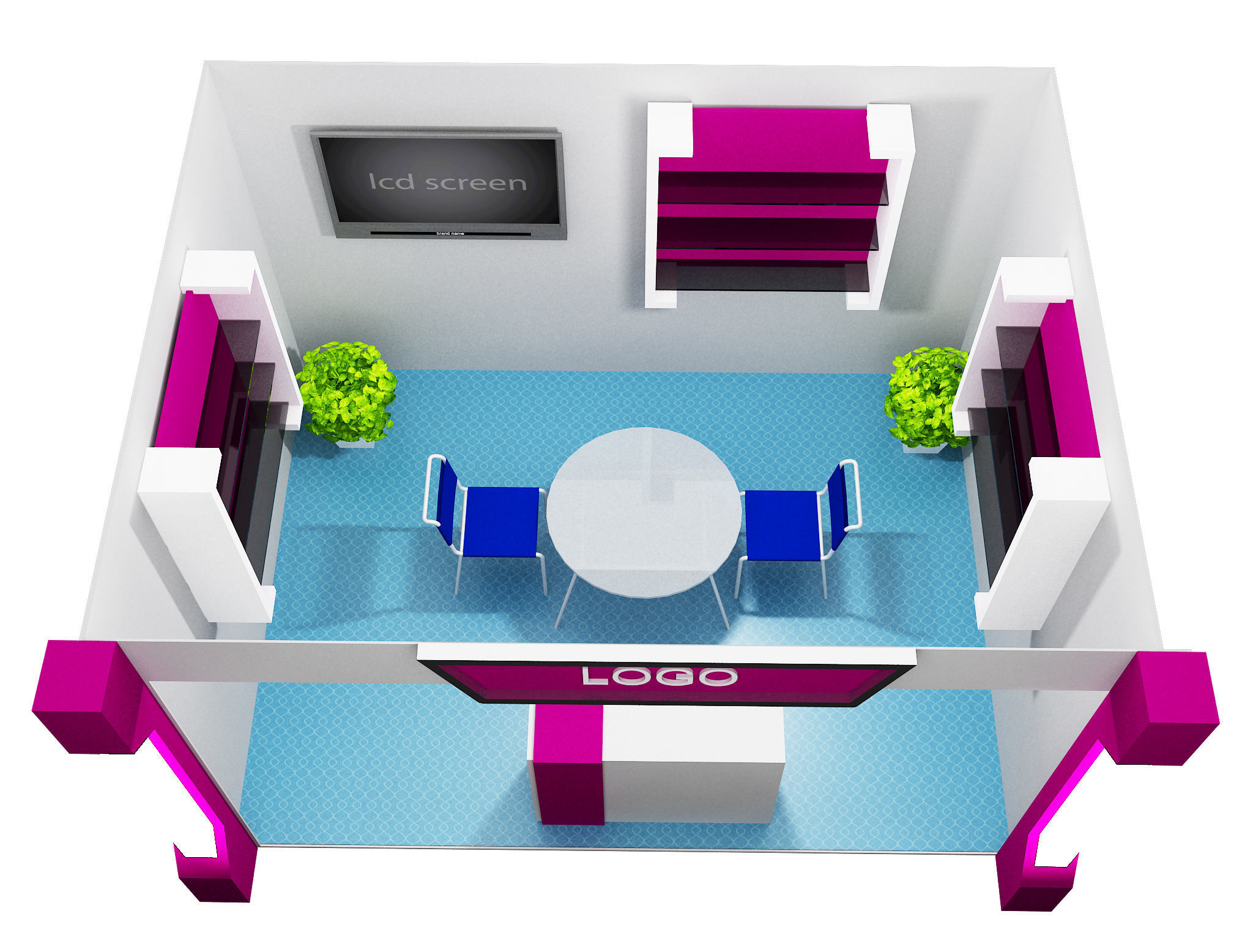 Booth Exhibition Stand a11 3D model_4