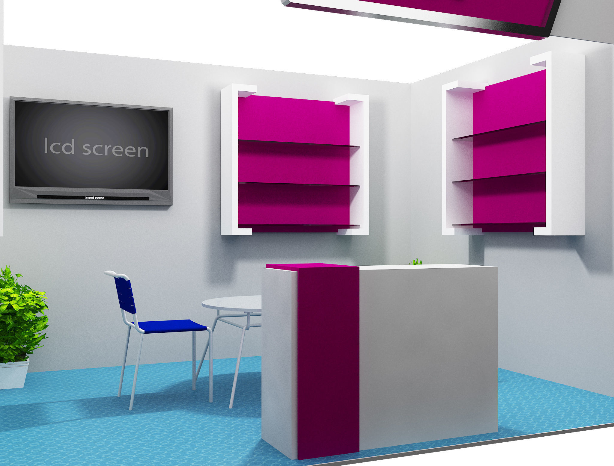 Booth Exhibition Stand a11 3D model_10