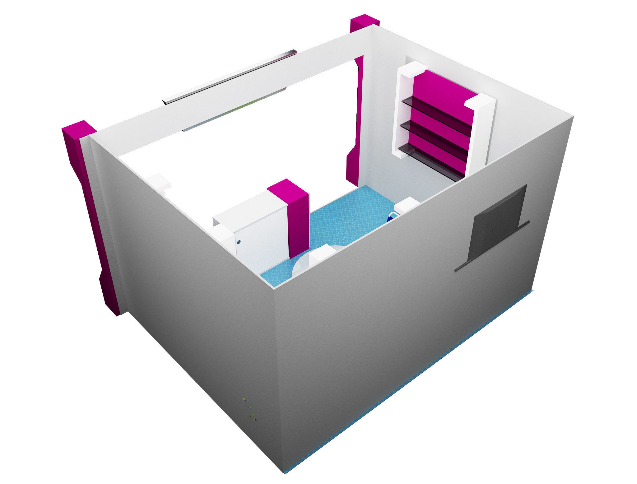 Booth Exhibition Stand a11 3D model_12