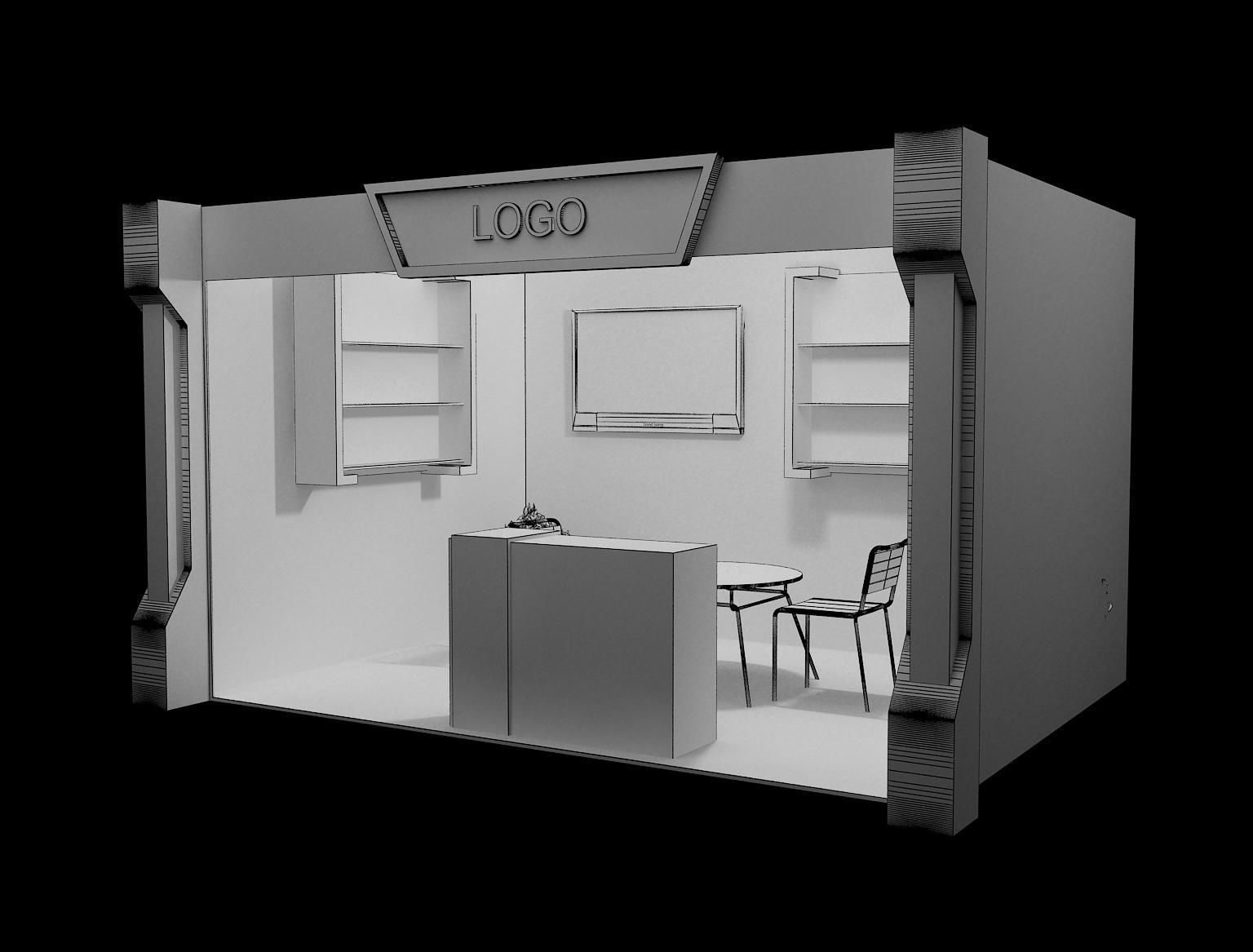 Booth Exhibition Stand a11 3D model_7